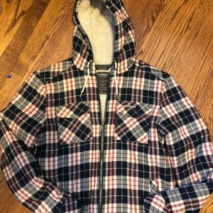 Craghoppers flannel hoodie jacket size L